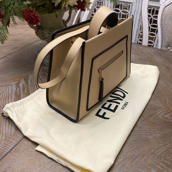 FENDI Leather Runaway Satchel, Like New - Picture 2 of 4